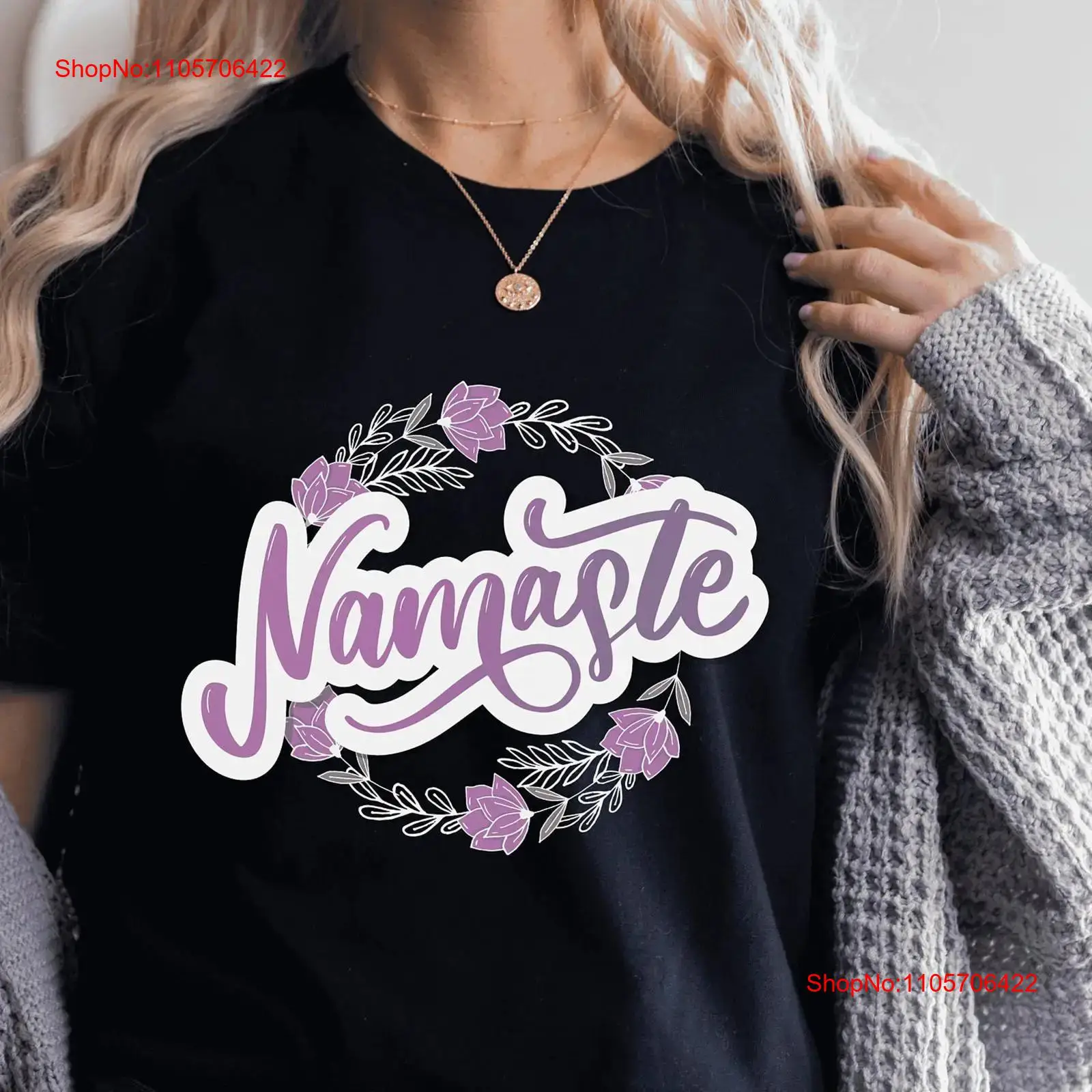 Yoga Fitness Teacher - Namaste Purple T Shirt Yoga Teacher