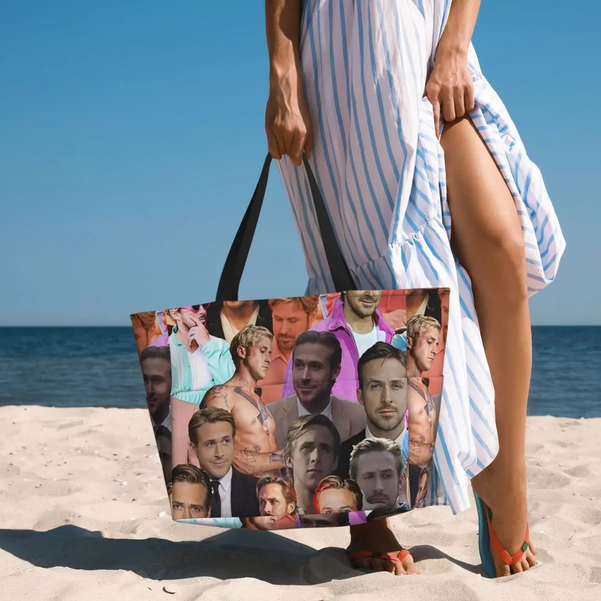Yoga Fitness Gym Photos - Ryan Gosling Photo Collage Beach Tote