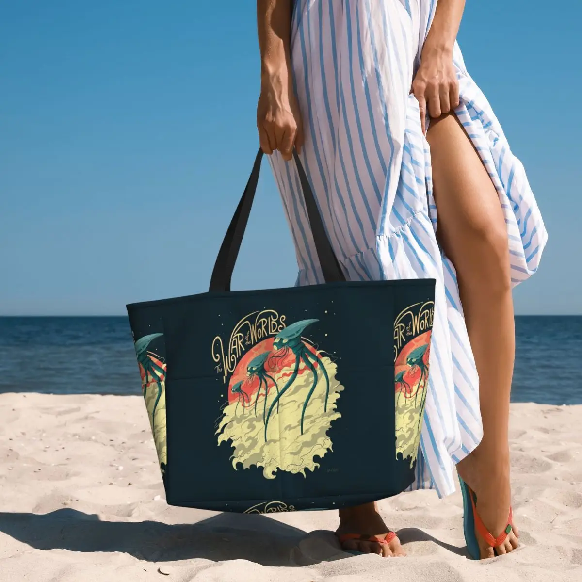 Yoga Fitness World - War Of The Worlds Beach Tote