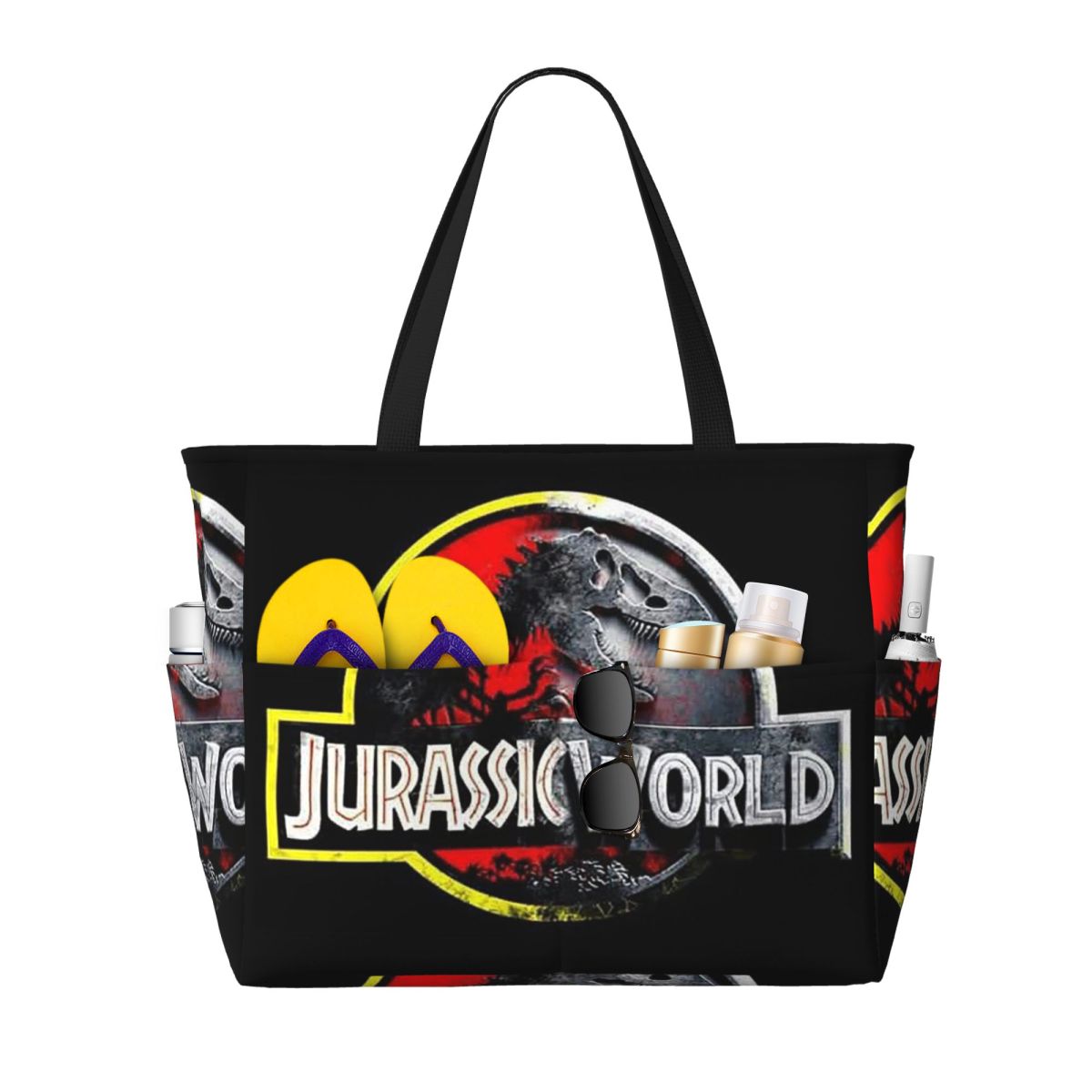Yoga Fitness World - Jurassic World Beach Tote Bag Sport