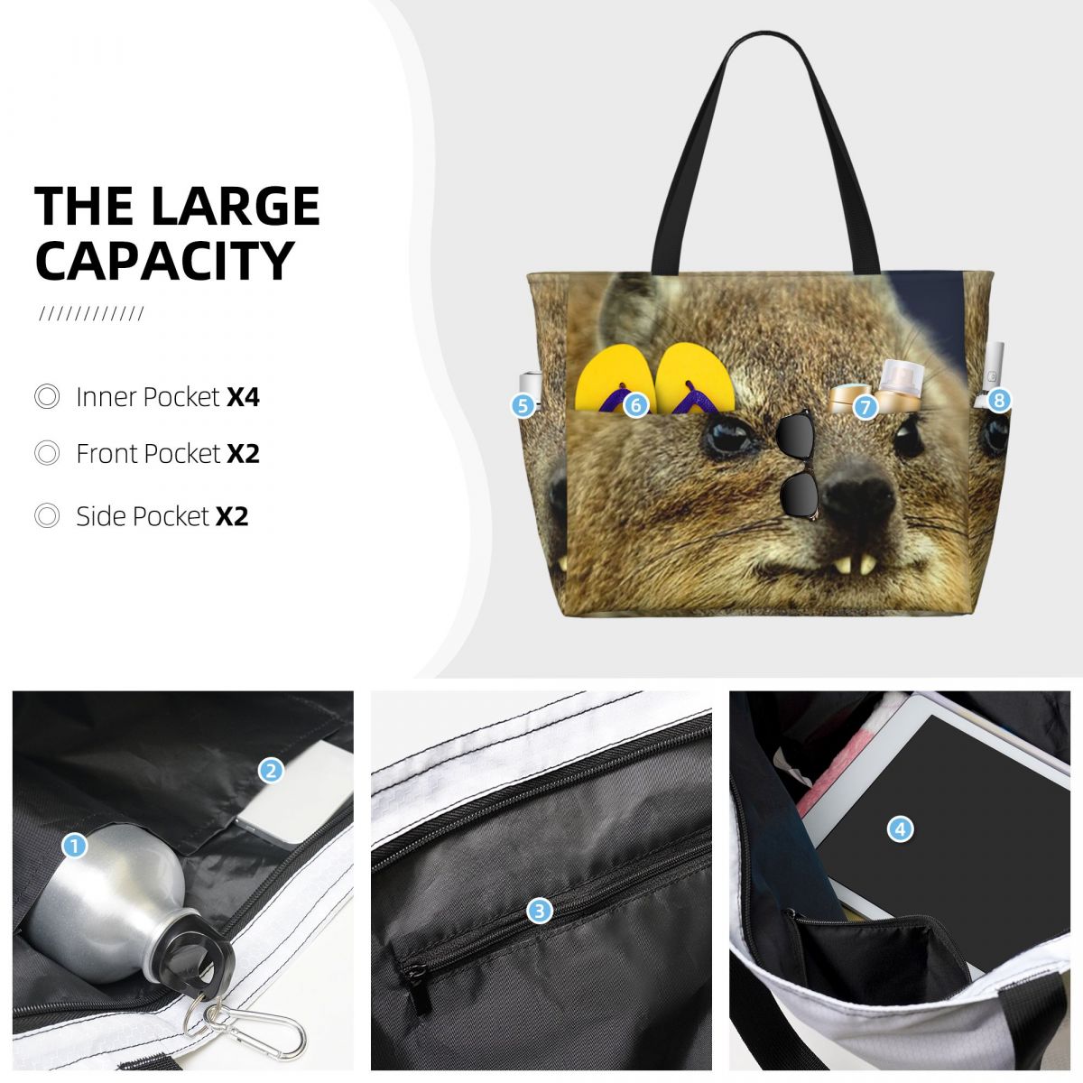 Rock Hyrax Photo Beach Tote Ba - đánh giá và giá Yoga Fitness Gym Photos