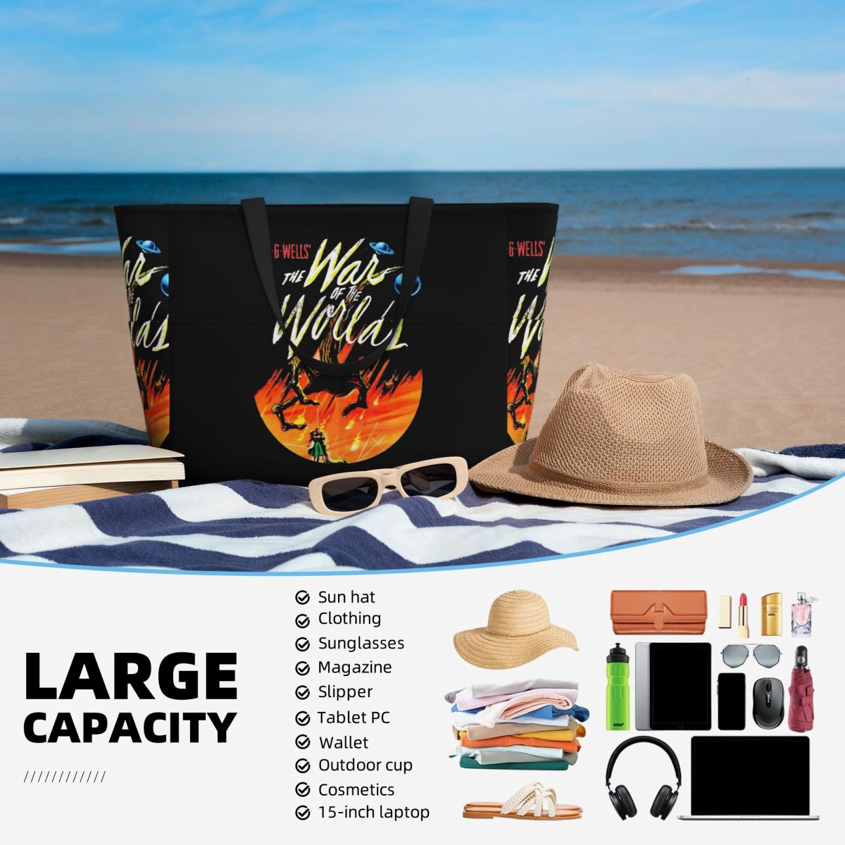 War Of The Worlds Beach Tote B - đánh giá và giá Yoga Fitness World