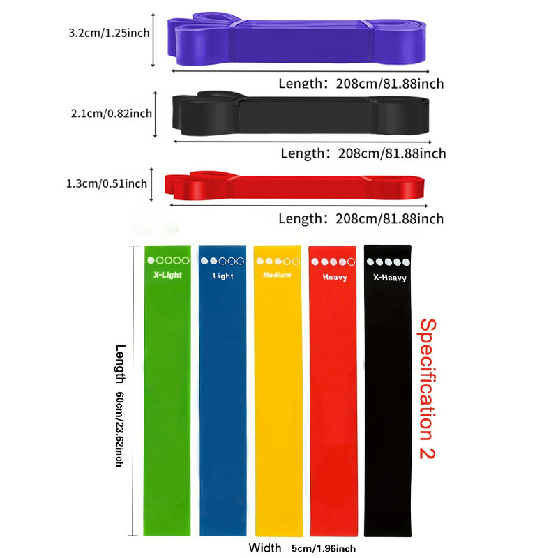 8pcs Latex Tension Band Yoga F - đánh giá và giá Figure 8 Resistance Band