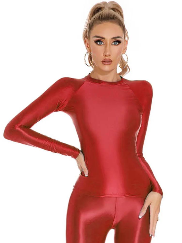 Glossy Shiny Elasitc Long Slee - đánh giá và giá Yoga Fitness Fit Club