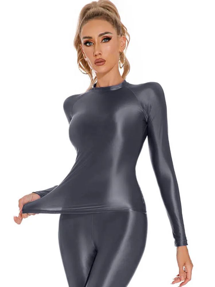 Glossy Shiny Elasitc Long Slee - đánh giá và giá Yoga Fitness Fit Club
