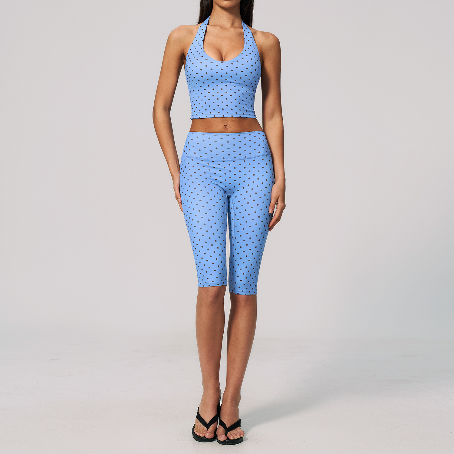 STYLISH LADY Polka Dot Halter  - đánh giá và giá Yoga Fitness Fit Club